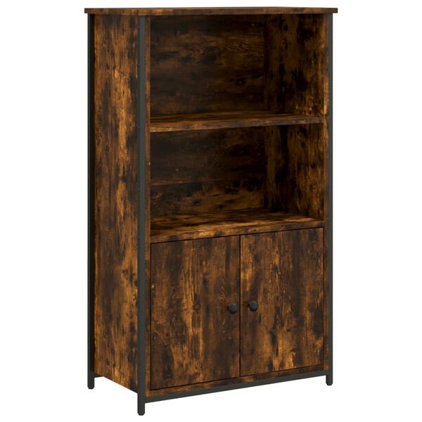 vidaXL Buffet haut ch&ecirc;ne fum&eacute; 62x32x103,5 cm bois d'ing&eacute;nierie