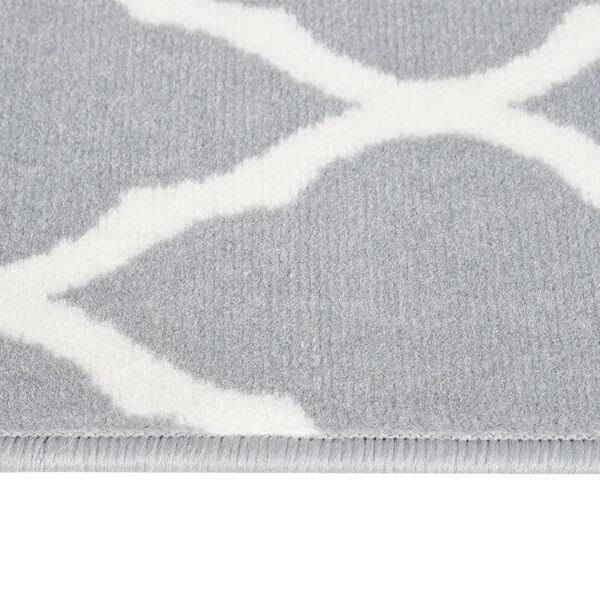 vidaXL Tapis BCF Gris et blanc 80x450 cm