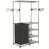 vidaXL Porte-v&ecirc;tements Acier et tissu non-tiss&eacute; 87x44x158 cm Noir