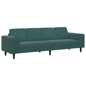 vidaXL Canap&eacute; de salon Vert fonc&eacute; 250 x 77 x 76 cm