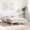 vidaXL Cadre de lit Blanc 160 x 200 cm Bois de pin massif