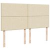 vidaXL Sommier &agrave; lattes de lit avec matelas Cr&egrave;me 180x200 cm Tissu