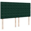 vidaXL Cadre de lit ottoman avec matelas vert fonc&eacute; 160x200 cm velours