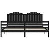 vidaXL Cadre de lit sans matelas noir 200x200 cm bois massif