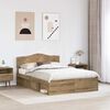 vidaXL Cadre de lit Ch&ecirc;ne artisan 150 x 200 cm Bois de pin massif