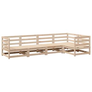 vidaXL Salon de jardin 5 pcs bois de pin massif