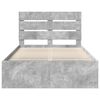 vidaXL Cadre de lit B&eacute;ton 120 x 190 cm Bois de pin massif