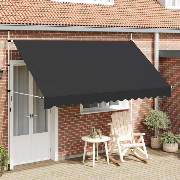 vidaXL Auvent manuel rétractable 350 cm Anthracite