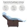 vidaXL Fauteuil inclinable &eacute;lectrique marron fonc&eacute; tissu