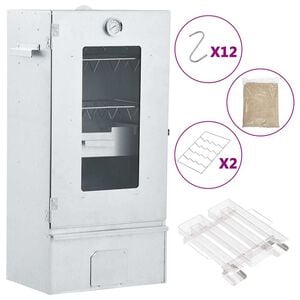 vidaXL Fumoir &agrave; four &agrave; BBQ g&eacute;n&eacute;rateur de fum&eacute;e froide acier galvanis&eacute;