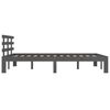 vidaXL Cadre de lit sans matelas gris bois massif 150x200 cm