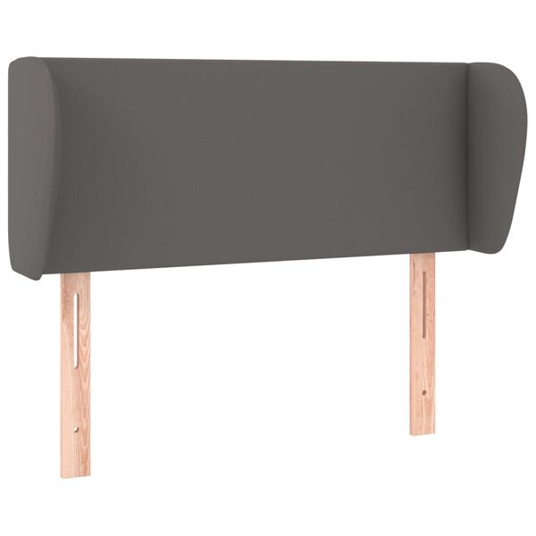vidaXL T&ecirc;te de lit avec oreilles Gris 103x23x78/88 cm Similicuir