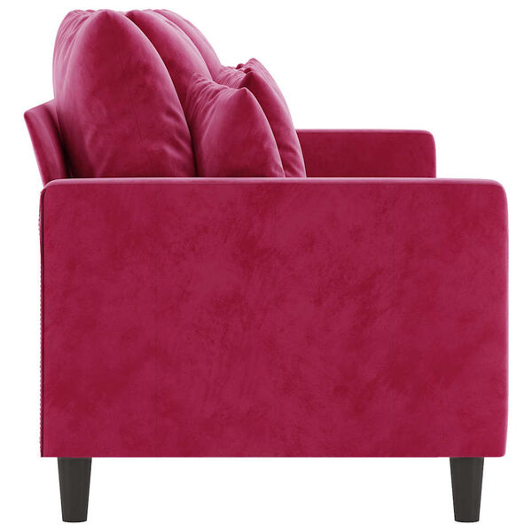 vidaXL Canap&eacute; &agrave; 3 places Rouge bordeaux 180 cm Velours