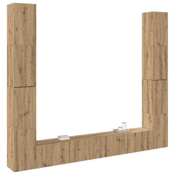 vidaXL Meubles TV muraux 6 pcs ch&ecirc;ne artisanal bois d'ing&eacute;nierie