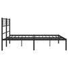 vidaXL Cadre de lit m&eacute;tal sans matelas avec t&ecirc;te de lit noir 140x200cm
