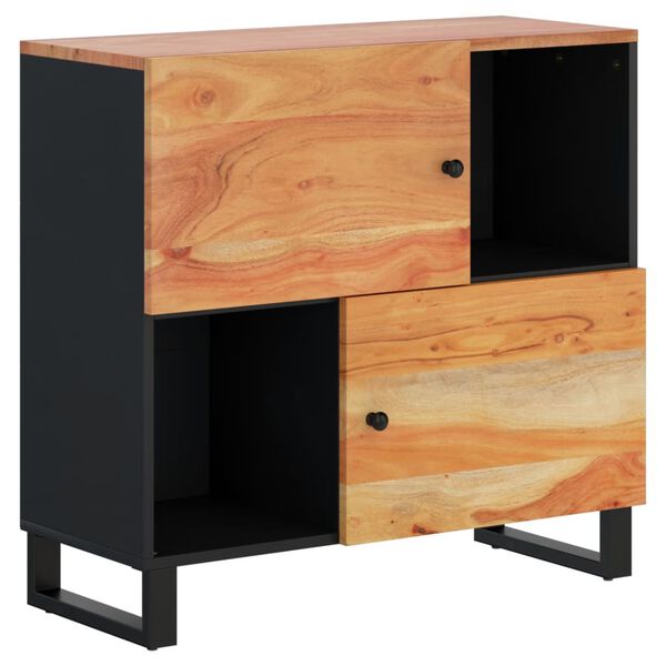 vidaXL Buffet avec 2 portes 80x33x75 cm bois massif d'acacia