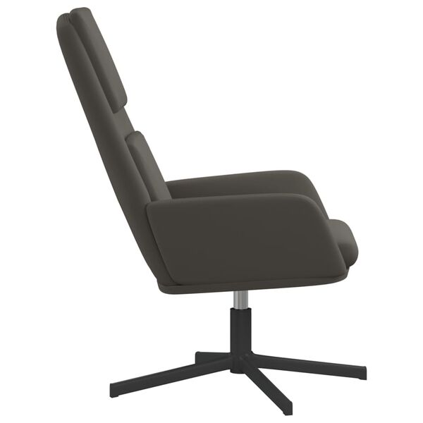 vidaXL Chaise de relaxation Gris fonc&eacute; Velours