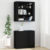 vidaXL Armoire murale Noir 80x33x80 cm Bois d'ing&eacute;nierie