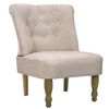 vidaXL Fauteuil de style France cr&egrave;me tissu