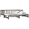 vidaXL Lit coulissant sans matelas gris 2x(90x190) cm
