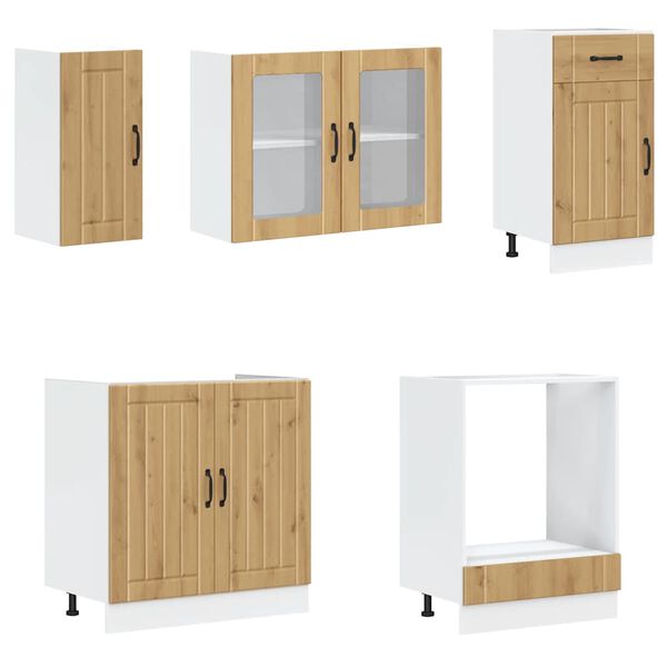 vidaXL Ensemble d'armoires de cuisine 8 pcs Kalmar bois d'ing&eacute;nierie