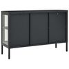 vidaXL Buffet Anthracite 105x35x70 cm Acier et verre