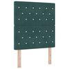 vidaXL Lit &agrave; ressorts avec matelas Vert fonc&eacute; 80 x 200 cm Velours