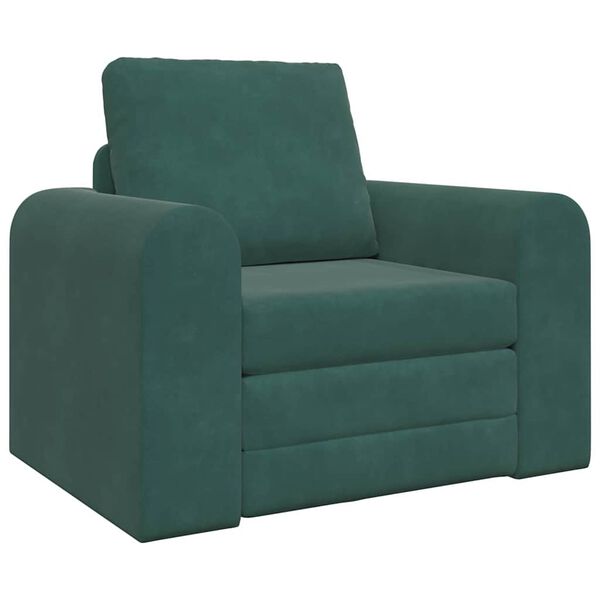 vidaXL Canap&eacute;-Lit Vert fonc&eacute; 98 x 71 x 83 cm Velours