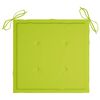 vidaXL Chaises de jardin lot de 2 avec coussins vert vif Teck massif