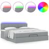 vidaXL Lit ottoman avec matelas gris clair 160x200 cm tissu