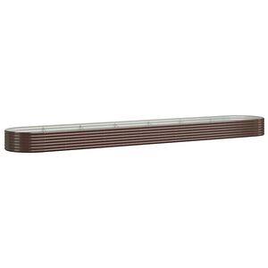 vidaXL Lit sur&eacute;lev&eacute; de jardin Acier galvanis&eacute; marron