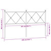 vidaXL T&ecirc;te de lit m&eacute;tal noir 160 cm