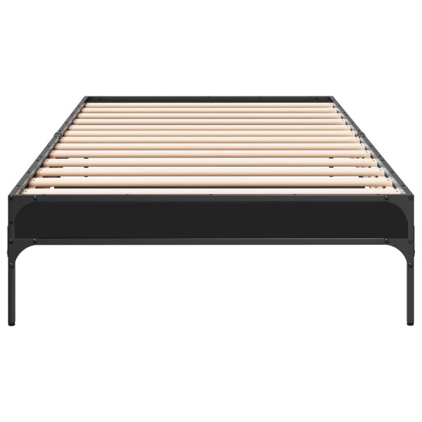 vidaXL Cadre de lit sans matelas noir 90x200 cm