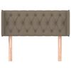vidaXL T&ecirc;te de lit avec oreilles Taupe 103x16x78/88 cm Tissu