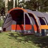 vidaXL Tente familiale tunnel 8 personnes gris imperm&eacute;able