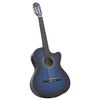 vidaXL Guitare découpée classique occidentale égaliseur 6 cordes Bleu