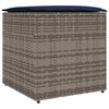 vidaXL Bo&icirc;te &agrave; coussins avec stockage Gris 50 x 50 x 50 cm polyrotin
