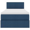 vidaXL Lit avec rangement et matelas avec matelas Bleu 90 x 200 cm