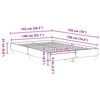 vidaXL Cadre de lit sans matelas ch&ecirc;ne sonoma 140x190 cm