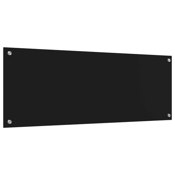 vidaXL Protection de cuisine Noir 110 x 40 cm verre tremp&eacute;