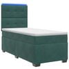 vidaXL Lit boxspring avec matelas Vert fonc&eacute; 80 x 200 cm Velours