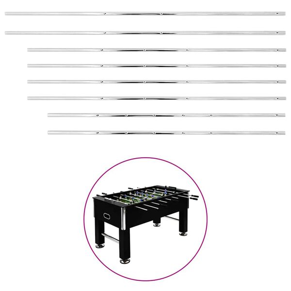 vidaXL Tiges de baby-foot 8 pcs 15,9 mm
