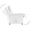 vidaXL Fauteuil inclinable Blanc Similicuir