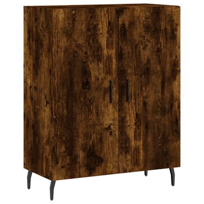 vidaXL Buffet haut Chêne fumé 69,5x34x180 cm Bois d'ingénierie