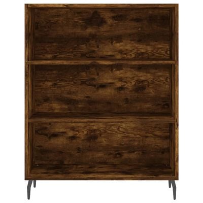 vidaXL Armoire à étagères chêne fumé 69,5x32,5x90 cm bois d'ingénierie