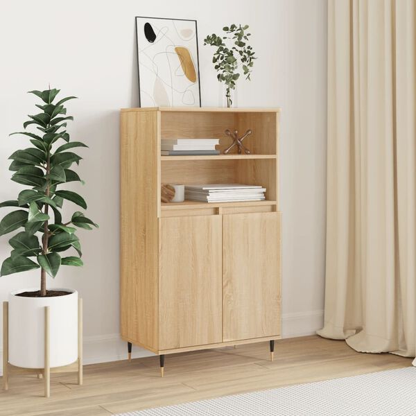 vidaXL Buffet haut Ch&ecirc;ne sonoma 60x36x110 cm Bois d'ing&eacute;nierie