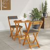 vidaXL Ensemble bistro de jardin 3 pcs Marron Bois d'acacia massif