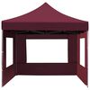 vidaXL Tente de réception pliable et parois Aluminium 4,5x3 m Bordeaux