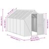vidaXL Serre avec cadre de base Anthracite Aluminium 5,89 m&sup2;