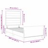 vidaXL Cadre de lit avec t&ecirc;te de lit Gris clair 90 x 200 cm tissu
